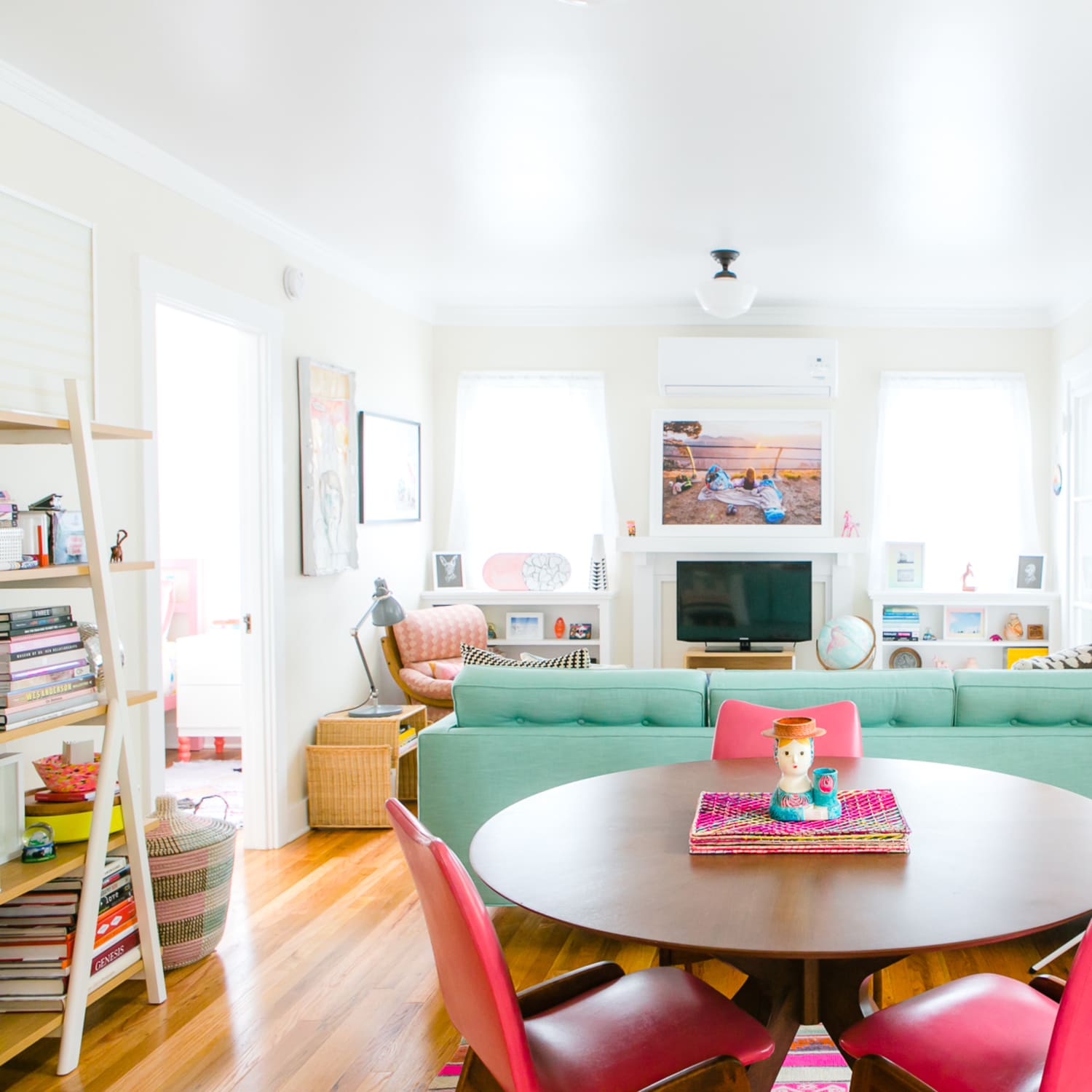 Dining table in a top small living room